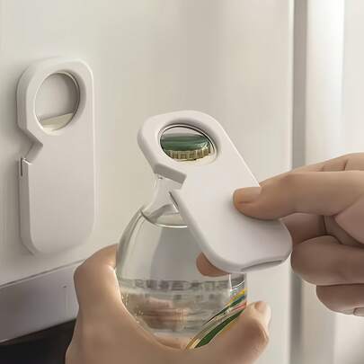 Dụng cụ mở nắp chai 3 trong 1 bằng thép không gỉ, dụng cụ mở lon, mở nắp chai bia dùng trong nhà bếp, chống trượt và dễ sử dụng.