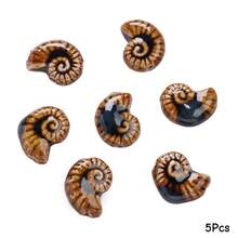 5pcs Summer Ocean Ceramic Beads, Colorful Shell Beads, Beach Holiday Decor Souvenirs, Freely Combinable For DIY Creative Handmade Bracelets, Necklaces, Bag Charms And Crafts - Multicolor - View 18