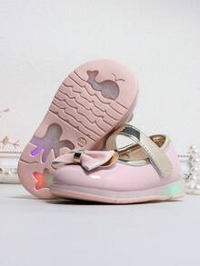 Giày da casual dán khóa cho bé gái, giày thể thao đế mềm mại, hàng mới về mùa xuân/thu. - Hồng - Xem 8