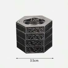 4 Set Hexagon Round Retro Outdoor/S Afe 4-Finger Ring For Outdoor Camping - A - View 7