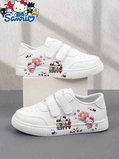 SANRIO 1 Pair Fashionable & Affordable Shoes, Casual Sports Children's Shoes, Basketball Shoes, Suitable For Daily Wear And Outdoor Activities, Christmas Gift, Light-Up Shoes, Outdoor Play Shoes, Fun Design Shoes, Cartoon Print Shoes, Breathable Fabric Shoes, Flexible Sole Shoes, Kids Sports Shoes, Athletic Shoes, Holiday Gift, 2D Flat
