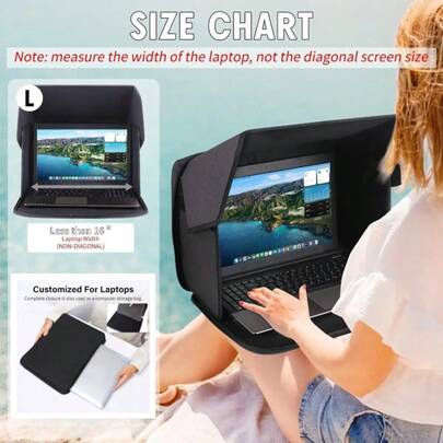 Outdoor Laptop Sunshade, Privacy Screen, Foldable Portable Laptop Case|Laptop Sun Protection Portable| Foldable Shield Cover