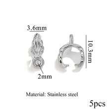 5 chiếc mặt dây chuyền hình bông tuyết và lá cây bằng thép không gỉ mạ vàng 18K, mặt dây chuyền hình quả dưa, phụ kiện tự làm vòng cổ, trang sức. - Nút hạt dưa - Xem 17