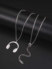 Mặt dây chuyền hình nốt nhạc tối giản thời trang dành cho nữ, chất liệu thép không gỉ, kiểu dáng hình học, thích hợp làm dây chuyền đeo xương đòn. - Dòng ghi chú - Xem 10