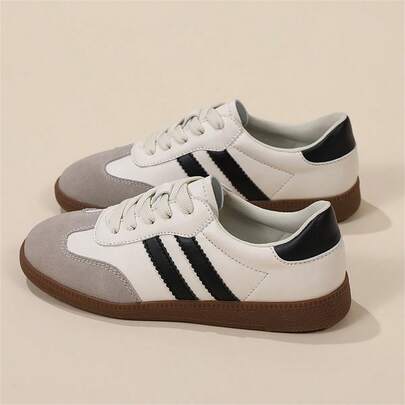 Shoes Giày thể thao phong cách Đức cổ điển, phù hợp cho cả nam và nữ tuổi teen | Giày casual đế mềm màu trắng, thích hợp để đi dạo | Thoáng khí và thoải mái, lý tưởng để đi bộ | Thiết kế cổ điển, phù hợp để mang hàng ngày