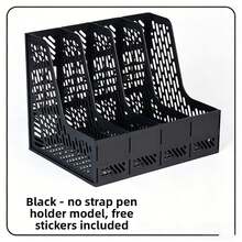 4-Tier File Holder Rack, Simple Desktop Document Organizer, Office Supplies Book Stand, Student Desk Storage Box - Single Piece - View 3