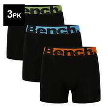 Bench - 3 Pack Mens Cotton Boxers Underwear - Tonder Collection - Black - View 1
