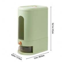 LIVINGANDHOME Living And Home 5kg/10kg Capacity Airtight Large Capacity Rice Dispenser,Kitchen Storage Organizer - Mint Green - View 6