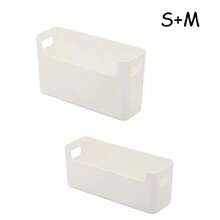 1/2 Packs No Drill Self Adhesive Wall Mount Plastic Storage Basket, Free Double Sided Adhesive Sticker Included, Punch Free Hanging Bathroom Cosmetic Organizer Caddy For Shower Kitchen Toiletries - White - View 12