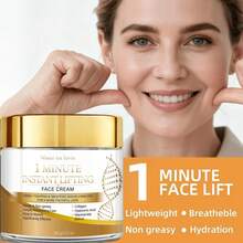 1分钟速效提拉紧致霜，2分钟内即可明显紧致平滑肌肤，令肌肤更显年轻，抗衰老，质地轻盈乳霜，修复肌肤屏障，温和不油腻，蕴含胶原蛋白、透明质酸、烟酰胺、视黄醇，深层补水，易于吸收，高效 - Hyaluronic Acid - 查看 4