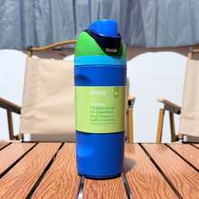 OWALA New 24oz Stainless Steel Insulated Water Bottle With Straw, Suitable For Sports, Travel And School Athletic Activities. This Water Bottle Can Keep Water Temperature For Over 24 Hours, Good Sealing, Portable, Flip-Top Design, Perfect For Holding Cold And Hot Drinks, Coffee And Frozen Beverages - 彩色 - 查看 6