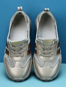 Women's Breathable Casual Lightweight Walking Sneakers - Khaki - View 2