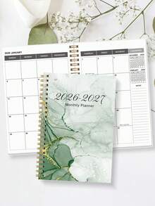 2026–2027 Monthly Planner 2-Year Weekly Daily Planner Calendar Notebooks Spiral Organizer For Productivity & Time Management, School Supplies Office Supplies Desk Accessories Mothers Day Gift - Green - View 7