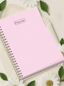 BUBU Planificador mensual 2026-2027 Cuaderno de 24 meses con espiral Planificador académico diario, semanal y mensual Notas Organizador Útiles escolares y de oficina Regalo de aprecio al maestro Día de la Madre - rosa - Ver 1
