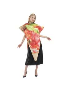 Bộ trang phục pizza nguyên khối, cỡ unisex, trang phục biểu diễn Halloween, bộ đồ liền thân dễ thương theo chủ đề đồ ăn. - Nhiều màu - Xem 7