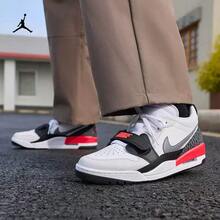 Nike JORDAN男鞋AJ312低筒運動鞋復古板鞋休閒鞋籃球鞋 - 黑白色/灰色/紅色 - 查看 3