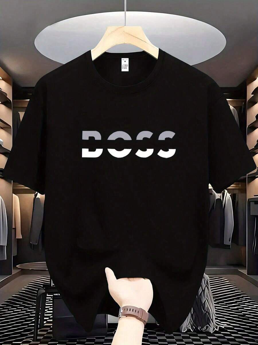 Camiseta Casual Estampada para Hombre - Moderna y Estilosa - Negro - Ver 1