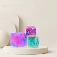4 Peças Cubo Mágico Gota D'água Fantasia Twist, Brinquedo de Aperto Elegante e Luxuoso de Açúcar Marmorizado de Lenta Recuperação, Brinquedo de Alívio de Ansiedade - Visão 10