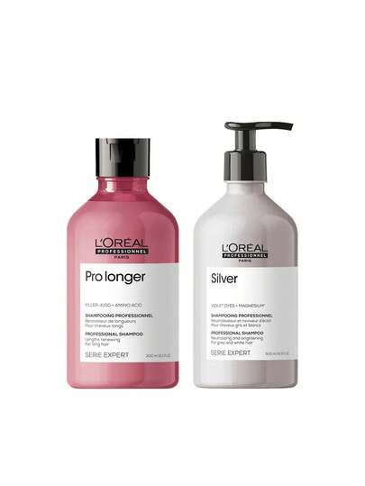 L'Oréal Professionnel [Bundle] Serie Expert Pro Longer Shampoo 300 Ml + Silver Shampoo 500 Ml