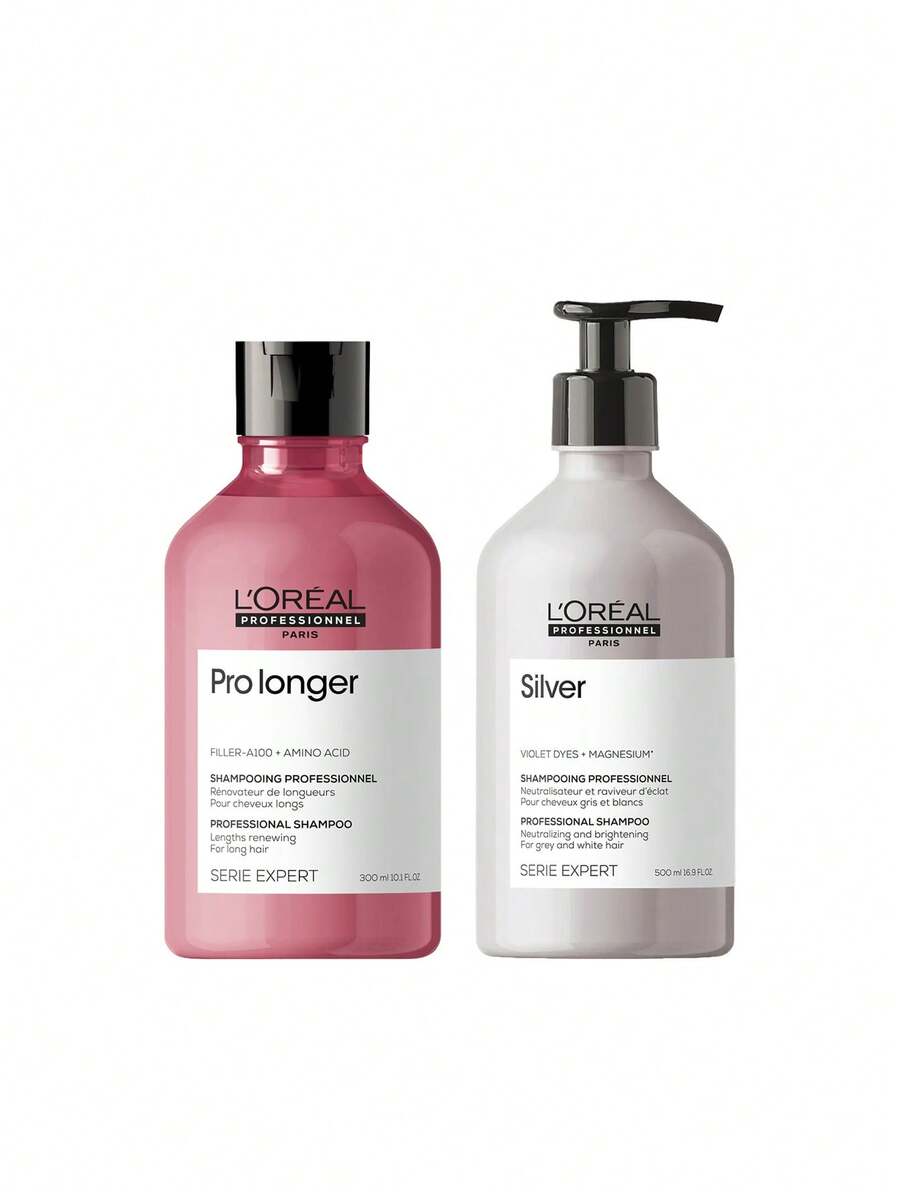 [Bundle] Serie Expert Pro Longer Shampoo 300 Ml + Silver Shampoo 500 Ml - EXPERT SERIES - View 1