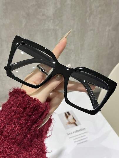 1-5 chiếc kính râm gọng nhựa vuông cơ bản, kiểu dáng đơn giản hiện đại dành cho nữ, thích hợp cho việc học tập, đọc sách, xem TV, hẹn hò, chụp ảnh đường phố, phụ kiện phù hợp với mọi khuôn mặt.