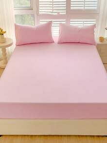 Camel Brushed Soft & Comfortable 3 PiecesBed Sheet Set - Baby Pink - View 3