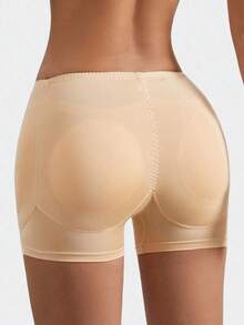 Women's Padded Panties With Removable Sponge Inserts, Butt Lifter Hip Enhancer Shapewear Shorts, Tummy Control Body Shaper, Tight-Fitting - Apricot - View 3