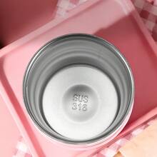 316不鏽鋼保溫水杯，可愛咖啡杯女款，350ml/12oz 白色便攜緊湊時尚保溫杯附手柄，方便購物或旅行攜帶，適合夏季戶外露營、野餐，或作為畢業、開學季禮物 - 彩色 - 查看 5