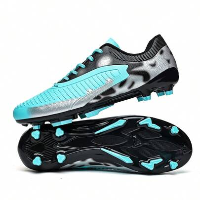 Giày bóng đá nam, giày bóng đá unisex, vỏ chống mài mòn, giày thể thao thích ứng tại chỗ phù hợp với sân cỏ nhân tạo và các hoạt động thể thao ngoài trời.