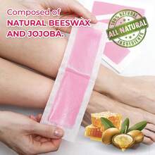 Rose Roller Hair Removal Wax Strip Supplement Set - Gentle Formula, Suitable For All Skin Types, Perfect For Women's Body, Leg, And Arm Home Hair Removal Needs. - 玫瑰 - 查看 5