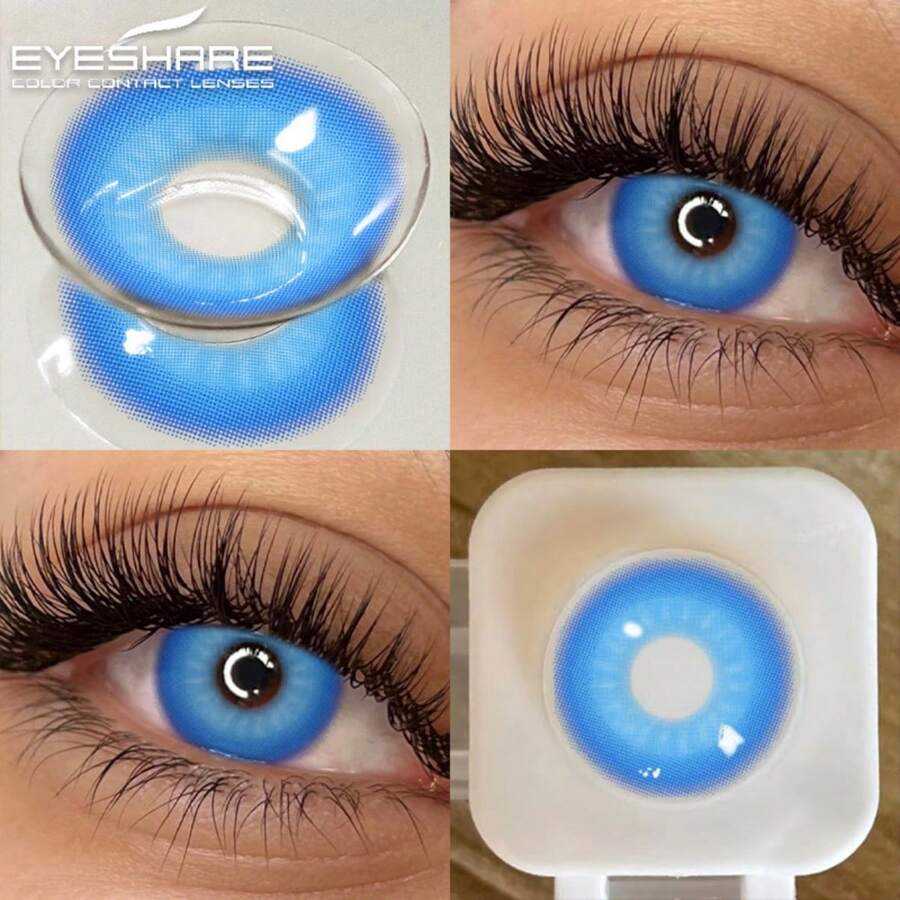 EYESHARE 1副动漫角色扮演蓝色美瞳