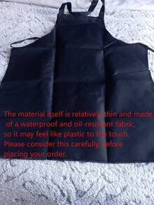 1pc Black Kitchen Cooking Apron, Modern Polyester Oil-Proof Apron, Black Kitchen Apron, Polyester Apron, Suitable For Gardening, Kitchen And Housework, Great For Home, Restaurant And Cooking - Multicolor - View 7