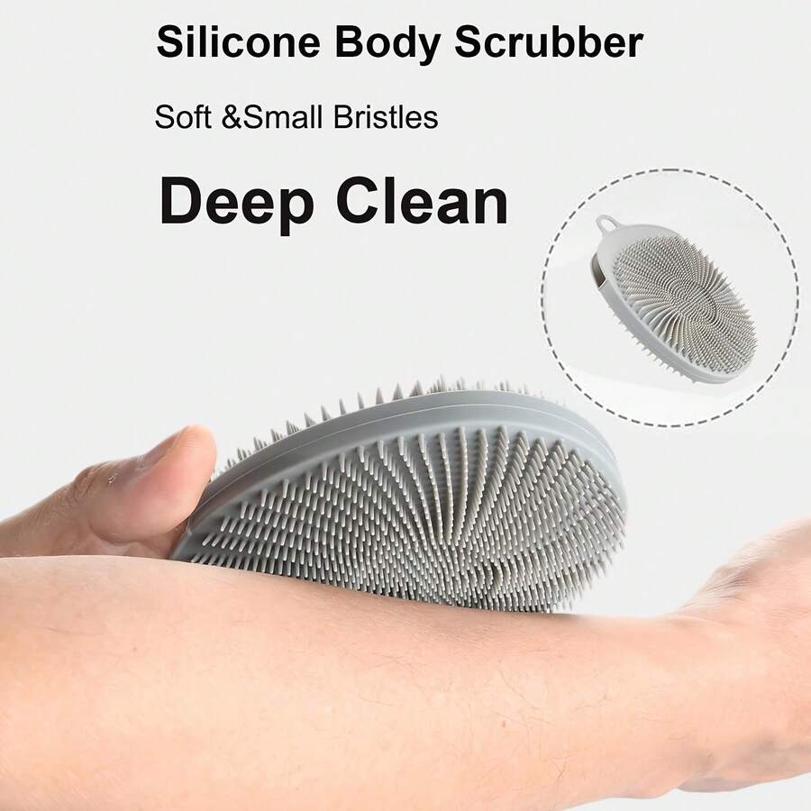 Bàn chải tắm/toàn thân bằng silicon, thích hợp để vệ sinh hàng ngày.