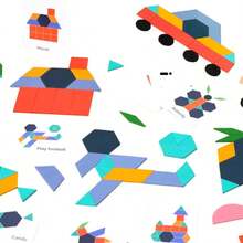 150pcs Montessori Wooden Puzzle Board, Creative Changeable Jigsaw Puzzle, Early Educational Toys, Preschool Gift, Intellectual Development - Multicolor - View 5