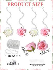 21/42 bông hoa hồng trắng và hồng dạng thác nước treo, hoa hồng nhân tạo đính pha lê, thích hợp cho Ngày Valentine, tiệc cưới, tiệc cô dâu, tiệc sinh nhật, trang trí nhà cửa và sân vườn. - Nhiều màu - Xem 4