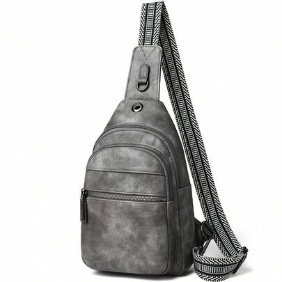 LATMAP Sling Bag For Women - Crossbody Bags Fanny Pack With Vegan Leather - Adjustable Sling Backack For Travel Mother's Day Gift