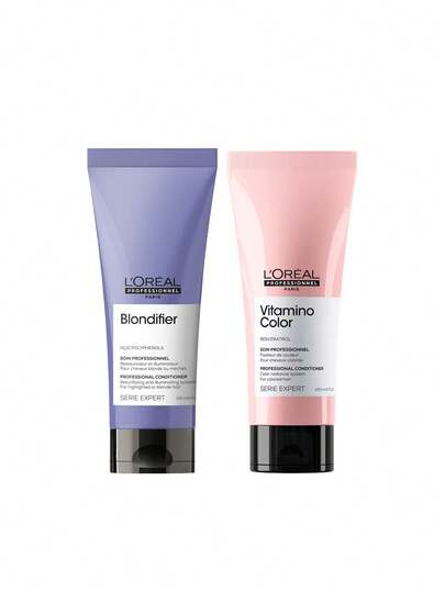 L'Oréal Professionnel [Bundle] Serie Expert Blondifier Gloss Conditioner 200 Ml + Vitamino Color Resveratrol Conditioner 200 Ml