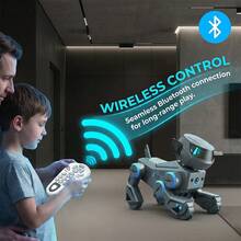 RC Robot Dog With AI Smart Interaction, Gesture & Touch Control, Music, Programming & Bluetooth Connection, RC Robot Toy For Kids - Grey - View 6