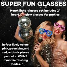 22 PCS LED Light Up Glasses Bulk 5 Colors Glow Glasses Glow In The Dark Party Supplies Neon Party Favors  For Adult Glow Sticks Light Up Glasses Fit Holiday Birthday,Wedding,Valentine's Day And Halloween Party Supplies Cosplay - Xem 10