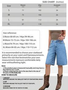 Women's Solid Color Denim Bermuda Mid-Length Shorts - Light Wash - View 8