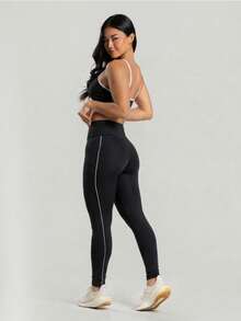 Fitness Pants Set With Pockets + Tank Top - Zero Transparency - Negro - Ver 5