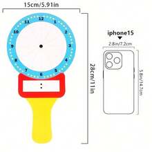 Quixorblex 1 pieza Pizarra blanca reutilizable con forma de reloj de mano - Herramienta de enseñanza reutilizable para la conciencia del tiempo, ayuda de aprendizaje de matemáticas, accesorio de aula Montessori, gadget interactivo para la primera infancia, esencial creativo de vuelta a la escuela para maestros, accesorio de aprendizaje para el hogar y la escuela infantil - Multicolor - Ver 5