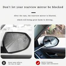 2pcs/Set Retractable Car Rearview Mirror Wiper, Can Clean Car Windows, Sunroof, Quickly Remove Rain, Fog, Dust, Solve Pain Points Of Rainy Driving And Daily Car Washing, Can Also Clean Bathroom Mirrors, Windows At Home (Black) - Multicolor - View 7