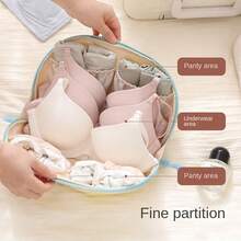 3-In-1 Intimate Apparel Organizer Bag, Portable Travel Underwear & Socks Storage Pouch - View 3