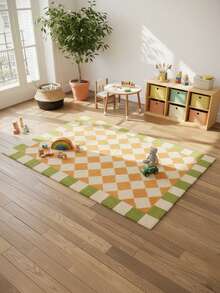 1pc Spring/Summer New Arrival, Fresh Rhombus Pattern Rectangular Living Room Rug, Absorbent Soft Skin-Friendly Carpet, Suitable For Room, Porch And Interior Decor - Decorative Rug, Bedroom Decor, Small Rug, Carpet, Home Decor, Living Room Rug, Living Room Small Rug, Bedroom Rug, Living Room Home Decor, Outdoor Rug, Washable Rug - Multicolor - View 8