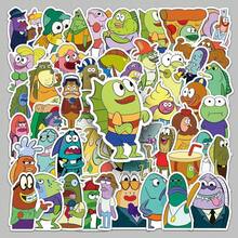 SpongeBob SquarePants 新款卡通贴纸，防水可重复使用贴纸书 - 彩色 - 查看 11
