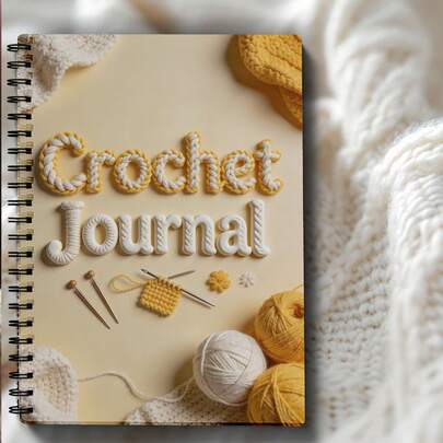 Spiral Bound Knitting Planner - Featuring A Coil Binding System, Designed Specifically For Yarn And Crochet Projects. Portable Crochet Pattern Notebook, Suitable For Knitting Project Logs, Fiber Art Notes, And Daily Craft Journals.