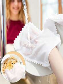 40 chiếc/10 chiếc găng tay lau bụi sợi siêu mịn màu trắng - Sử dụng được cả khi ướt và khô, găng tay lau chùi dễ dàng loại bỏ bụi bẩn, thay thế chổi quét bụi, thu gom bụi và lông thú cưng, thích hợp cho nhà bếp, phòng khách, phòng ngủ, xe hơi, đồ nội thất và cửa sổ, găng tay lau bụi gia đình, cắm trại và làm vườn. - Một kích thước phù hợp với tất cả - Xem 8