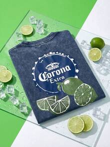 The New American-Style 100% Pure Cotton T-Shirt Suitable For Both Men And Women. Fun And Retro Premium Beer, Fresh Lime, A Perfect Moment! Cartoon Letter Pattern Printing. Street Korean-Style Loose And Versatile Y2k Clothing, Abstract Art Style, Retro Washed Pure Cotton Round-Neck T-Shirt, Double-Sided Retro Distressed Patterns. 90s Nostalgic American Street Style. Easily Create Retro Casual Clothing. Suitable For Daily Commuting, Casual Outings, Beach Vacations, Music Festivals, Holiday Gifts. Classic Retro-Style Women's Clothing. Four-Season Universal Comfortable T-Shirts For Both Men And Women. Printed T-Shirts For Men And Women. - Màu xanh lam - Xem 6