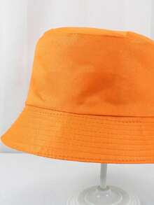 1pc Solid Color Breathable Bucket Hat, Versatile For Outdoor Casual Sun Protection Wear,Beach,Holiday - Solid Color - View 3